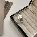 Geometric Glossy Round Big Adjustable Chunky Rings for Women  925 Sterling Silver Fine Jewelry
