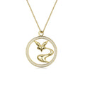 Animal Classic Zircon S925 Silver 14K Gold Plated Iced Out Fox Pendant Link Chain Necklace for Wedding & Engagement