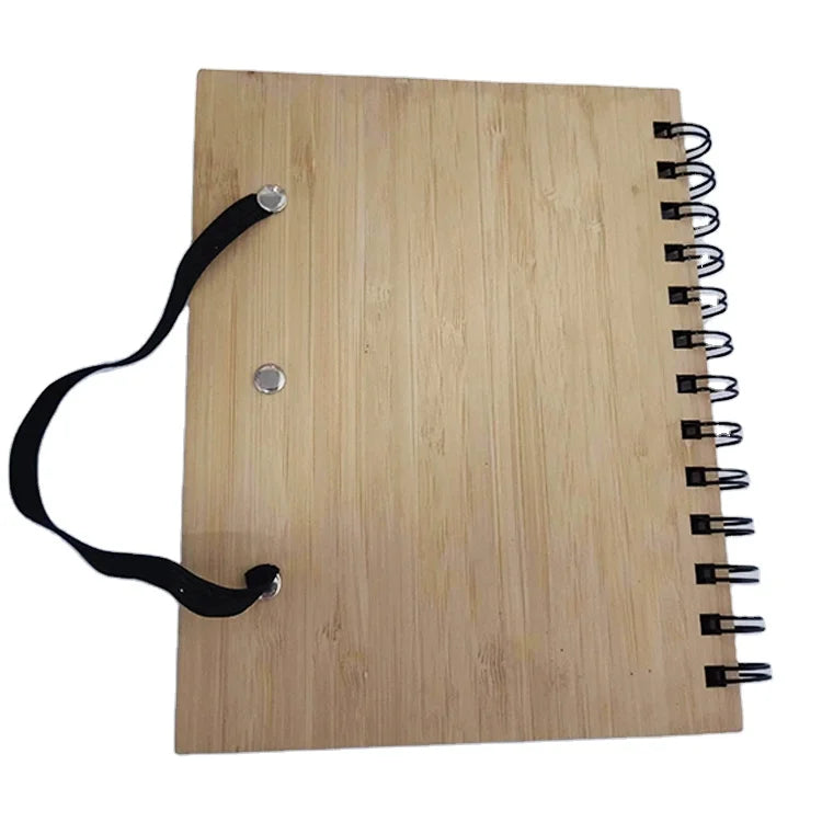 New Design Custom Recycled Eco Friendly Bamboo Notebook 70 Sheets Notebook with Pen Daily Sundries