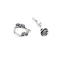 Oxidized Silver Rose Flower OT Hooks Toggle Clasp Connector for DIY  Bracelet Necklace Jewelry Making Findings Accessories