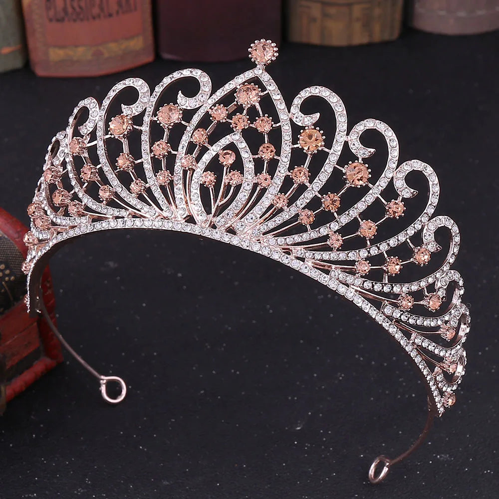 Miallo Luxurious Baroque Rhinestone Crown Hairband Bridal Alloy Tiaras Pageant Crowns Bride Wedding Diadema