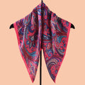 Winter New Bohemian Style Polyester Cotton Hemp Printed Square Scarf 70cm Retro Neck Scarf Hair Bandannas Headscarf  Women Scarf