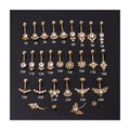 ERESI New Curved Tragus Piercing Stainless Steel Zircon Piercing Titanium Body Piercing Jewelry Wholesale Belly Button Rings