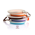Portable Folding Camping Silicone Cup with Lids Expandable Drinking Tea Cups & Saucers Set
