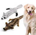 Bite-Resistant Pet Squeak Toy Simulated Animal Plush Shell with No Filling Attractive Rabbit Wolf Raccoon for Dog Entertainment