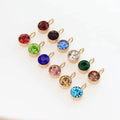 Round Shape DIY Crystal Pendant with Birthstone Plated Technique Customizable Charms