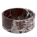 Natural Stone Marble Slanted Pet Bowl round Cat Dog Bowl with Stand for Dining or Bedroom for Water or Food Serving