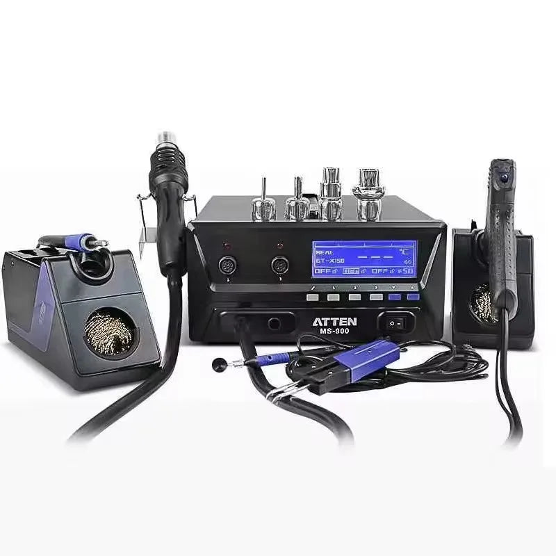 ATTEN MS-900 4 in 1 Desoldering Hot Air Gun Rework Soldering Iron Suction Tin Gun Pick up Pen Desoldering Soldering Station