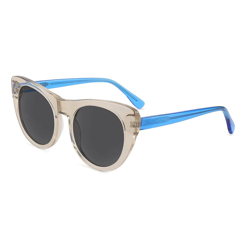 2024 Luxury Trendy Colorful Fashion Cat Eye Women Men High End Round Shades Acetate Sun Glasses