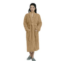Khaki Waffle Lightweight Long Kimono Robes Luxury Waffle Robe Full-Length Bathrobe for Womens & Mens