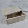 HZX Marble Travertine Box Tray Jewelry Display Cake Stand Home Storage Box Natural Stone Organizer Holder Cosmetic Gift