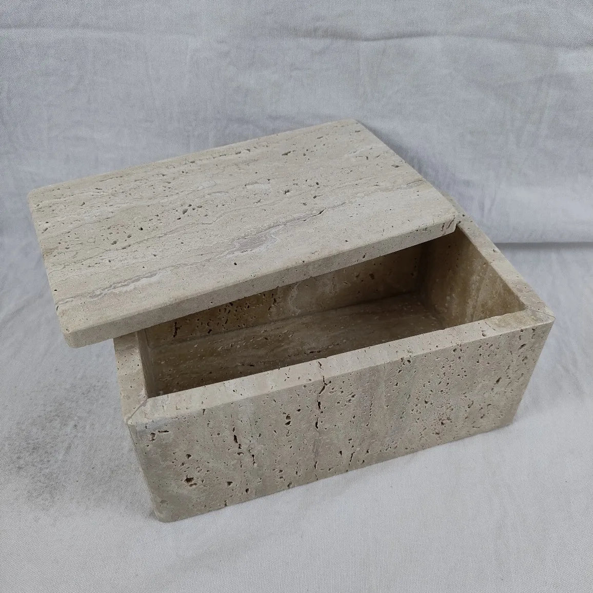 HZX Marble Travertine Box Tray Jewelry Display Cake Stand Home Storage Box Natural Stone Organizer Holder Cosmetic Gift