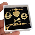 QIUHAN 18mm Hoops Cuff Rings with Initial A-Z Letters for Kids Custom Butterfly 4 Pcs Set