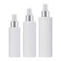 Cosmetic Packaging White Fine Mist Spray Plastic PET Bottles 120ml 100ml 250ml Toner Bottle With Silver Disc Top Cap