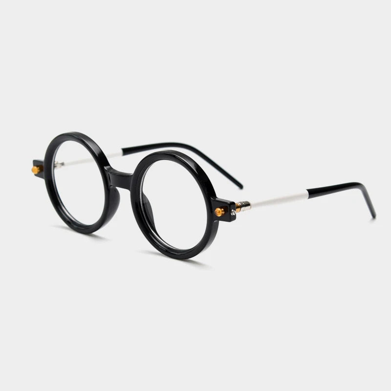 Tr90+Acetate Round Glasses Frame Women Anti Blue Light Optical Eyewear Men UV400 CE Certified Computer Glasses