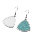 Metal Crafts Gift Jewelry Earrings Sublimation Printing Triangle Shape Blank Metal Earrings