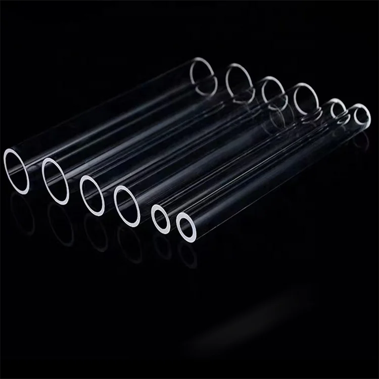 JR Glass Heat resistant transparent thin borosilicate glass tube