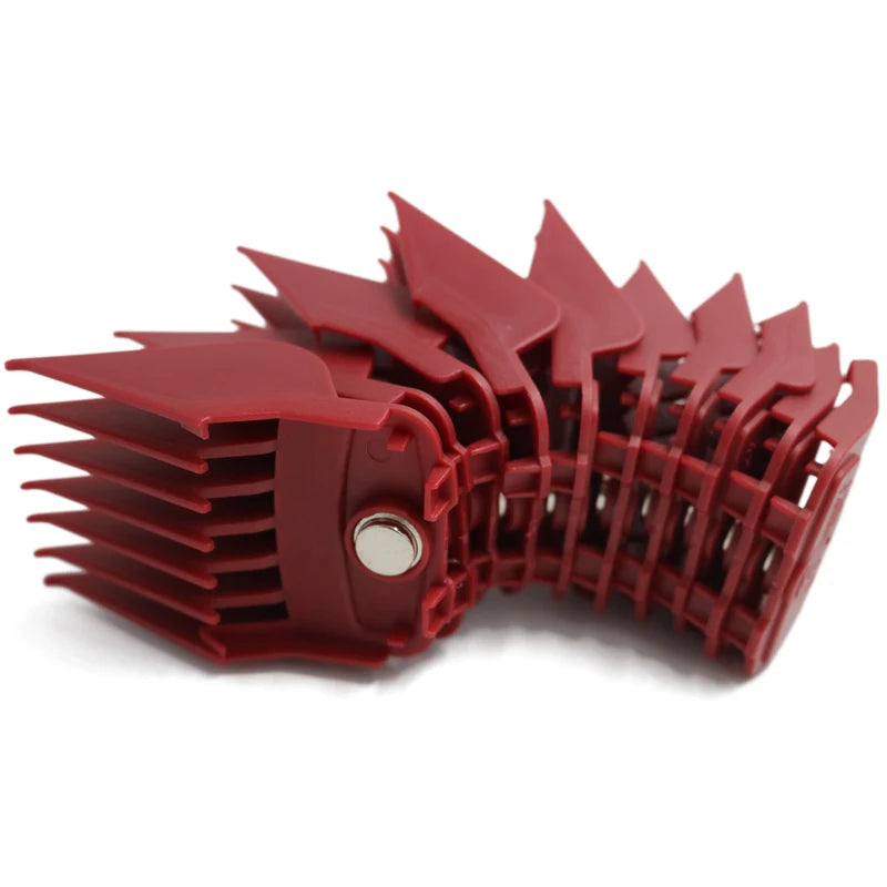 Professional 10-Piece Barber Magnetic Hair Limit Combs with Steel Handle Fashion Design for Salon & Home Use