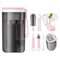 Portable Baby Milk Bottle Drying Rack Brush Travel Set Water Bottle Cleaner Silicone Bottle Brush Drying Rack