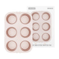 CHEFMADE Carbon Steel Bakeware Champagne Gold 6 Cup Cake Tray Nonstick Muffin Baking Pan