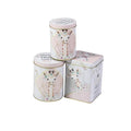 On Sale Tinplate Round Two-Piece Biscuit Tin Box Container White Gold Cookie
