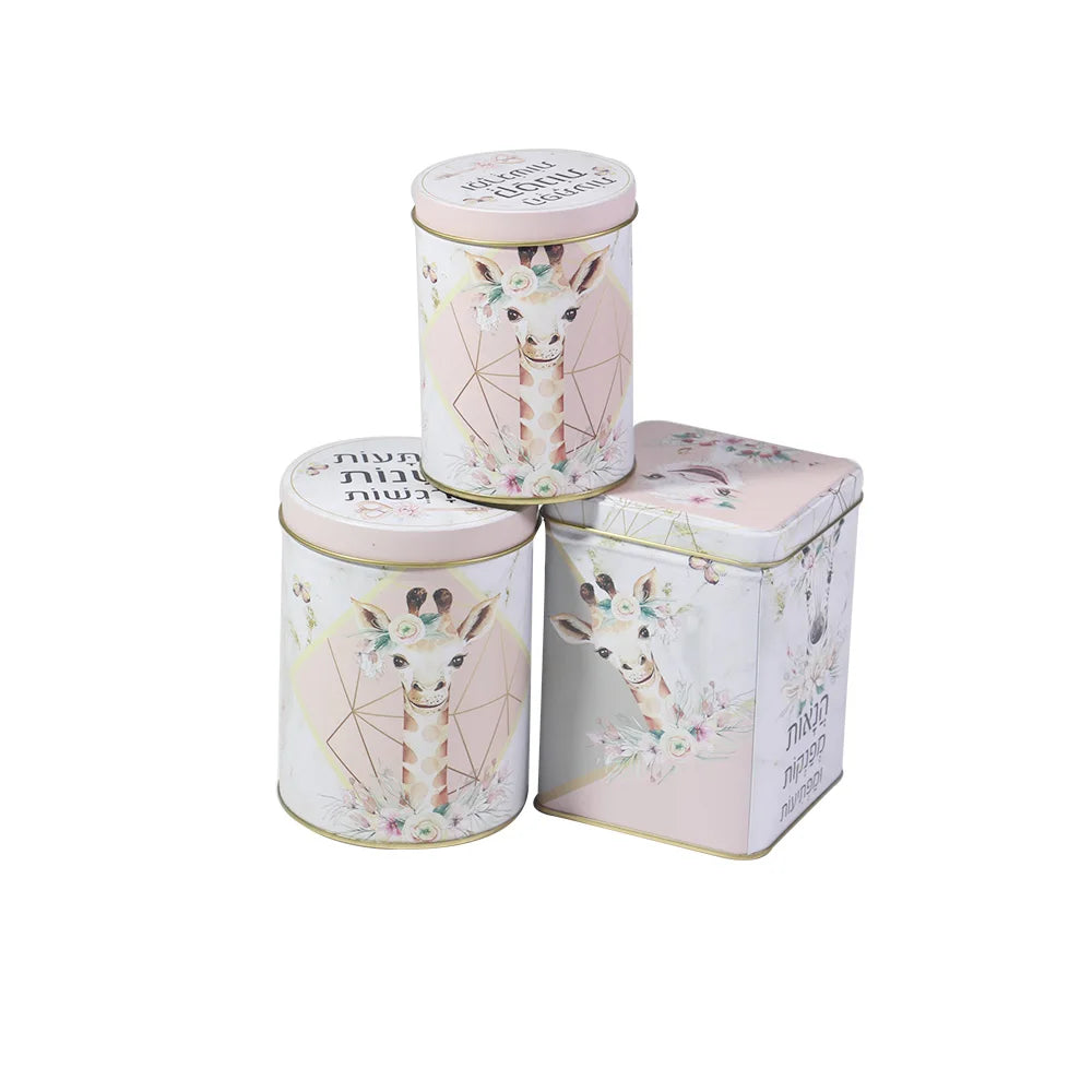 On Sale Tinplate Round Two-Piece Biscuit Tin Box Container White Gold Cookie