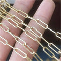 GP US Thicker Flat Paperclip 3.9x11.4mm Spool Necklace Bulk Chains 14K Gold Filled Silver 925 Permanent Jewelry Chains Wholesale