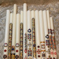 AIKUN Church Multi Color Long Pole Packaging Customized Flameless Stickers 24cm 35cm Easter Day Religion Tapered Candles