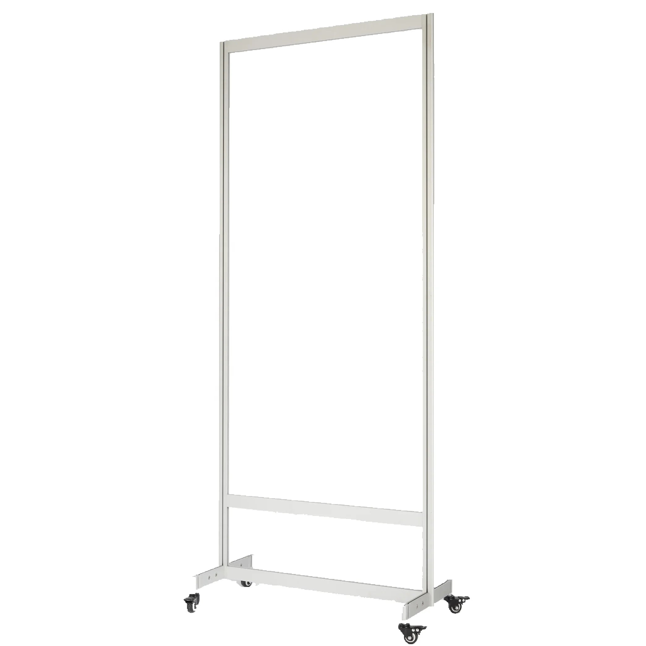 Black Color Free Standing Desk Separators Aluminum clear Acrylic Plastic Partition Wall for Restaurant Can Be Customized