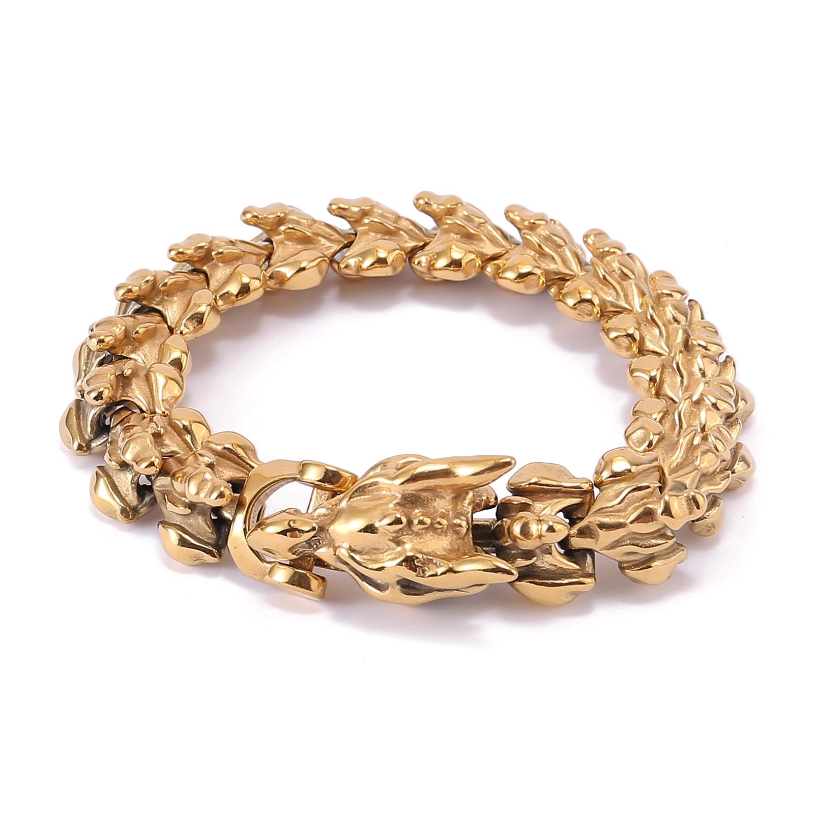 Viking Souvenir Stainless Steel Chain Bracelet Men's Viking Bracelet Norse Myth Dragon Bracelet Viking Jewelry