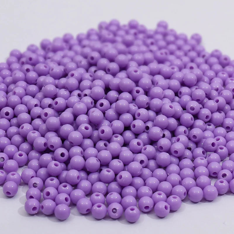 2025 Crystal Wholesale  6/8mm Colorful Round  Plastic  Beads for Jewelry Making