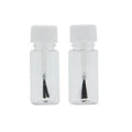 10ml Oval PET Glue Brush Bottle Screen Printing Cosmetic Nail Polish Touch Paint Recyclable White/Black 18/410 Screw Cap