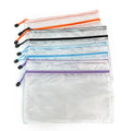 A4 Folder Organizer Mesh Zipper Pouch Document Bag Waterproof Zip File Folders School Office Supplies Pencil Case Storage Bags