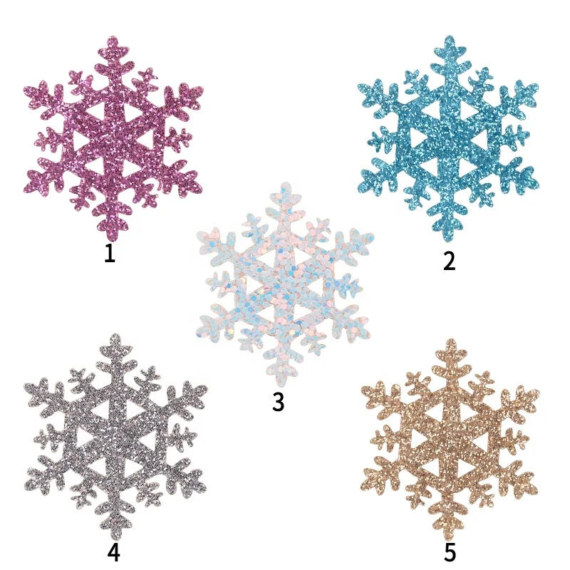 Christmas Multiple Colors Flake Emblem for DIY Headband and Hair Clips Glitter Flake Components Jewelry Accessories