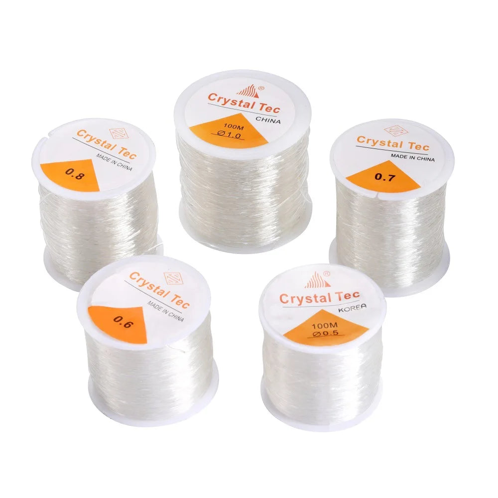 100M Plastic Crystal DIY Beading Stretch Cords Elastic Line Jewelry Making Supply Wire String Jeweleri Thread String Thread