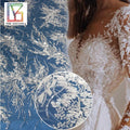 White Bridal Net Beaded Fabrics French Wedding Heavy Beads Embroidery Lace Sequin Tulle Dress Laces Fabrics for Women