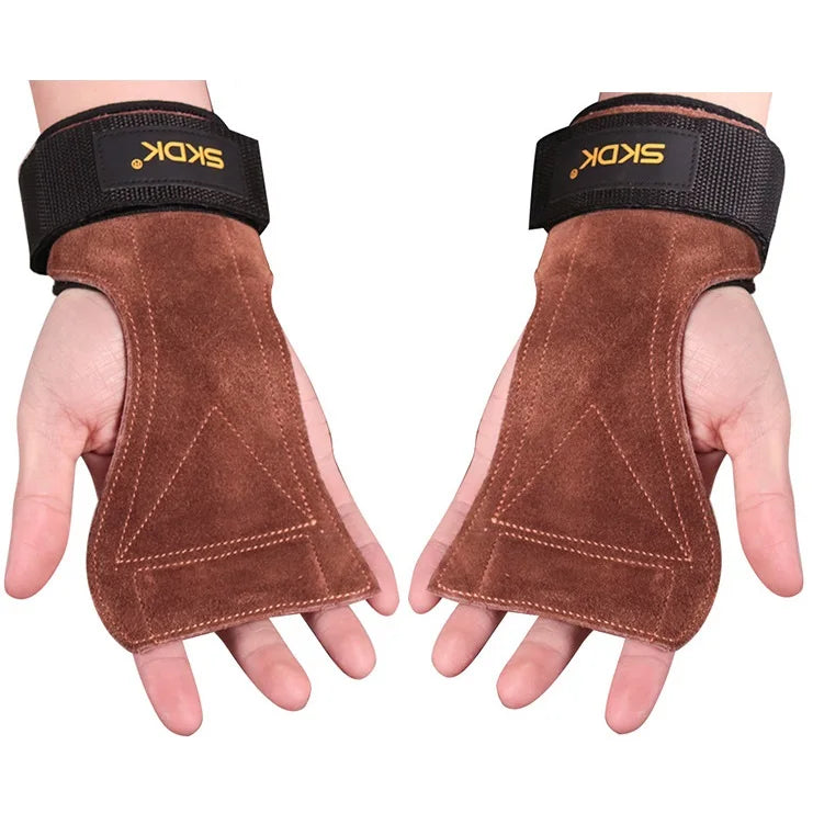 Anti Slip Sports Gym Weightlifting Adjustable and Durable Cowhide Leather Hand Guard Protector