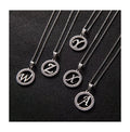 Harfli Kolye Stainless Steel Rhinestone 26 Letter Necklace Colares Inoxidavel Original Alphabet Letter Charms Necklace