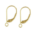 Beadsnice Plain Leverback Unfinished Rivet 14k Gold Earring Findings Jewelry Making Accessories