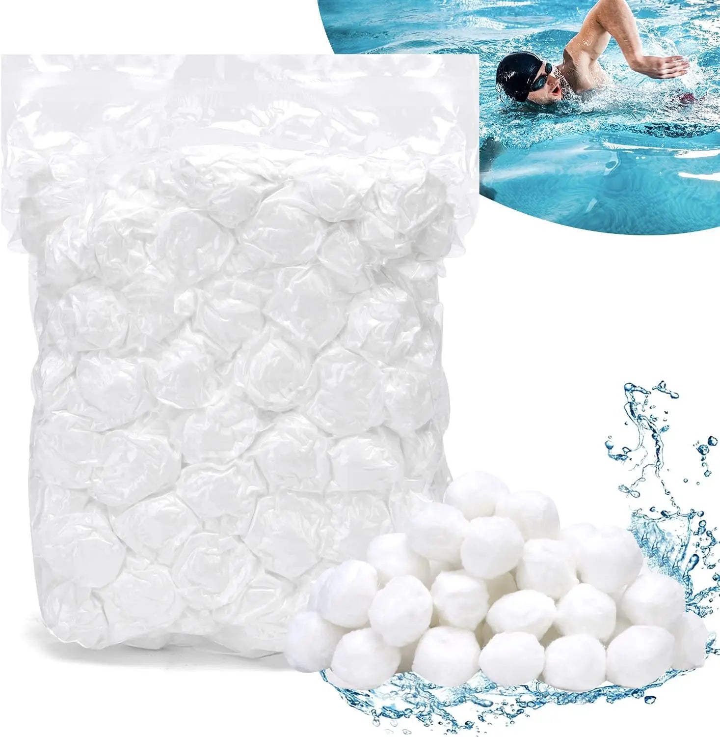 Perfect Replacement Pool Filter Ball Media Eco Friendly Fiber Ball for Summer Swimming Pool