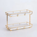 Good Quality Two Tier Marble Tray for Jewellery Marble Gold Display Natural White Marble Jewelry Stand