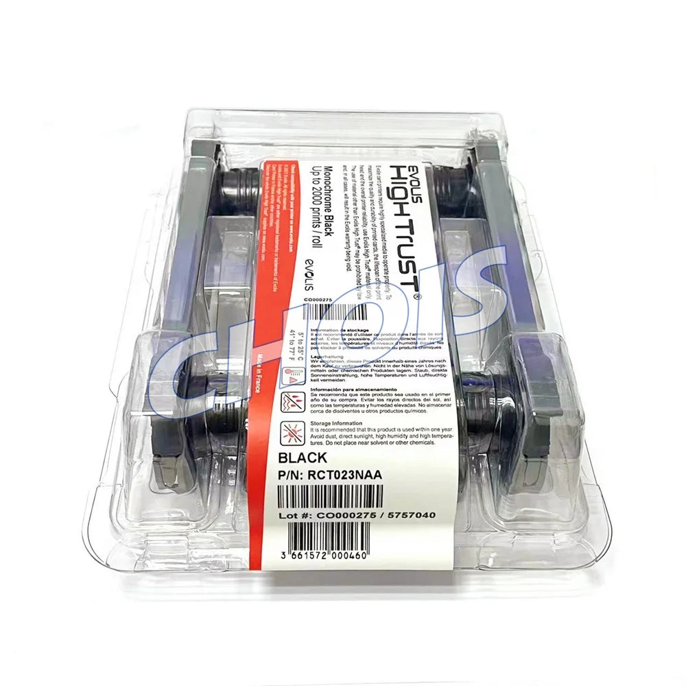 Original RCT023NAA Ribbon Evolis Primacy Card Printer Black Ribbon