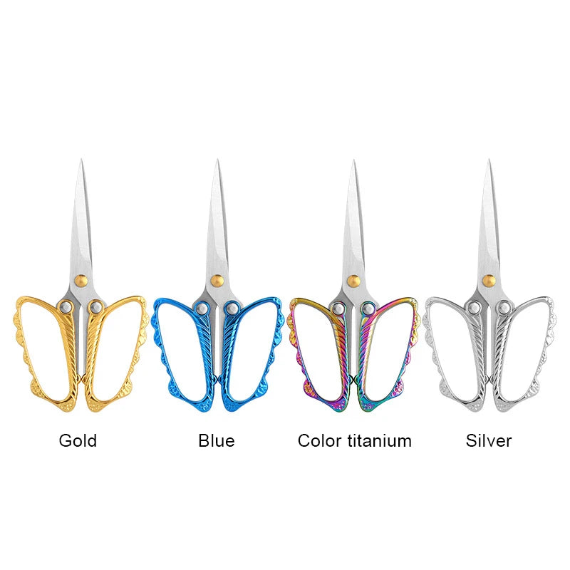 Butterfly Shape Scissors Zinc Alloy Sharp Stork Scissors for Sewing Crafting Art Work Threading Embroidery Scissors