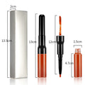 2 in 1 Matte Lipstick with Lipliner Private Label 21 Options Double Sides Waterproof Liquid Lipstick Lip Makeup Set