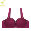 Binnys 36C Thin Nylon Female Comfortable Lingerie Wholesale Hot Sells Womens Underwear Half Cup Fancy Lace Underwire Ladies Bras