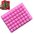 Custom Square 3D Silicone Chocolate Mold Letter and Figure Shaped 100g OPP Bag Packed