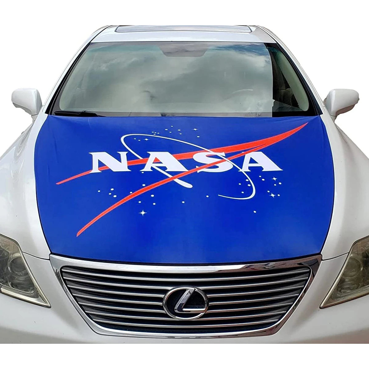 Promotional Product American UFO Spaceship Shuttle Universe Stars 120x160cm Custom NASA Car Flag Hood Cover