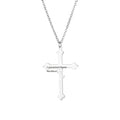 Hot Sale 18K Gold Plating Stainless Steel Best Gifts Laser Cutting Custom Name Jesus Cross Necklace