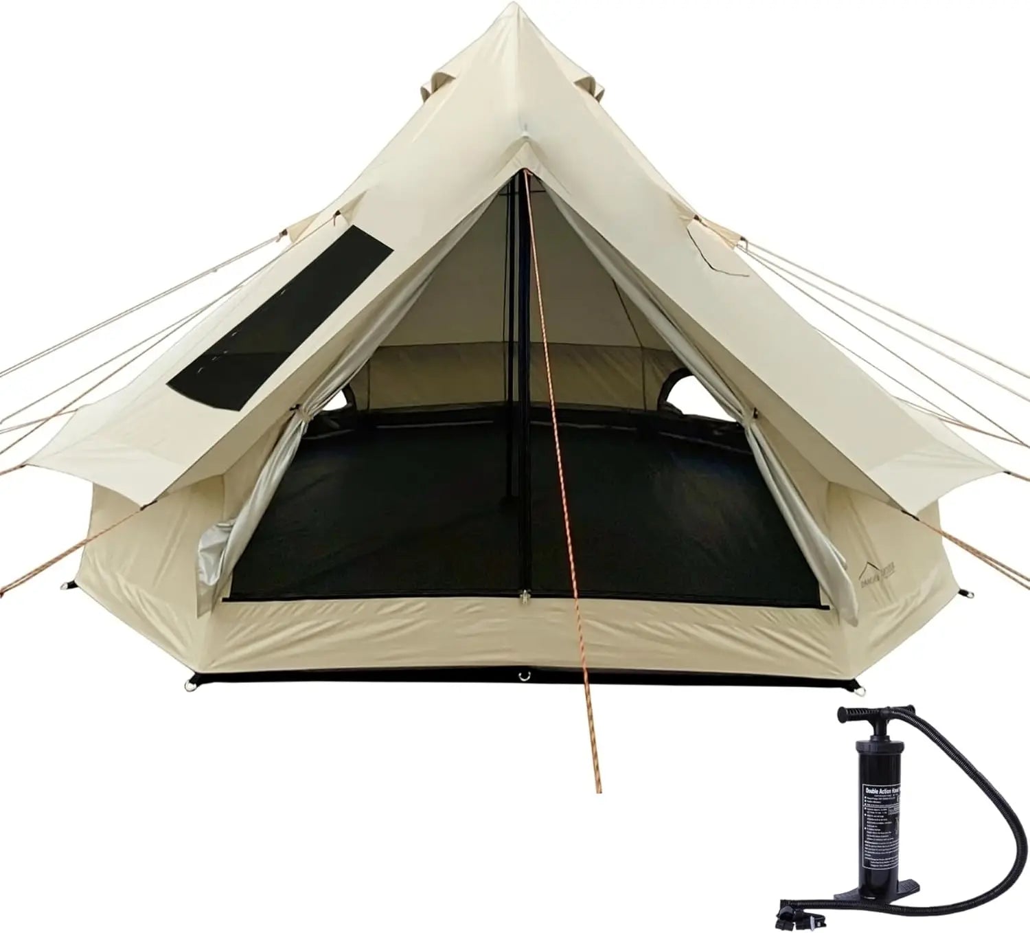 DANCHEl Outdoor B2I Inflatable Yurt Tent (3M Tent)Portable Waterproof Oxford Camping Tent(with Stove JackNo Center Pole)