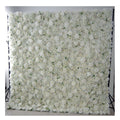 O-W001 Customized Wedding Decor 5D Roll up Cloth Flower Walls White Rose Wedding Artificial Silk Flower Wall Panel Backdrop